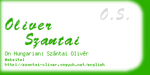 oliver szantai business card