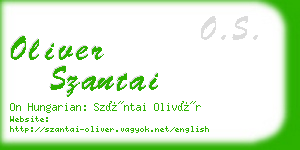 oliver szantai business card